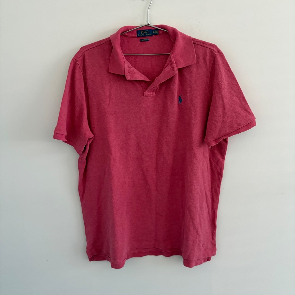 Polo Ralph Lauren Mens XL Classic Fit Short Sleeve Polo Shirt Pink